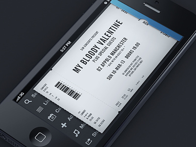 Ticket app application ios mobile sidebar ticket ui user interface