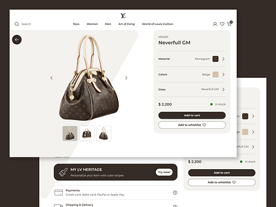 Louis Vuitton Concept Redesign bag branding concept design fashion graphic design inspiration louis vuitton lv moda redesign reskin ui ux