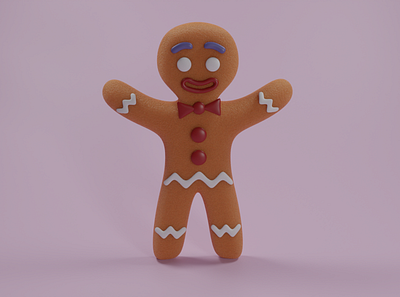 Gingerbread Man 3d blender gingerbread graphic design man realism realistic