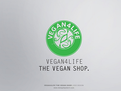 Vegan4Life The Vegan Shop. Logo Design branding cyprus design graphic design graphic illustration illustration logo logotype shop shop logo store vegan food vegan logo vegan shop veganism vegetarian