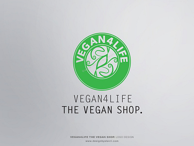 Vegan4Life The Vegan Shop. Logo Design