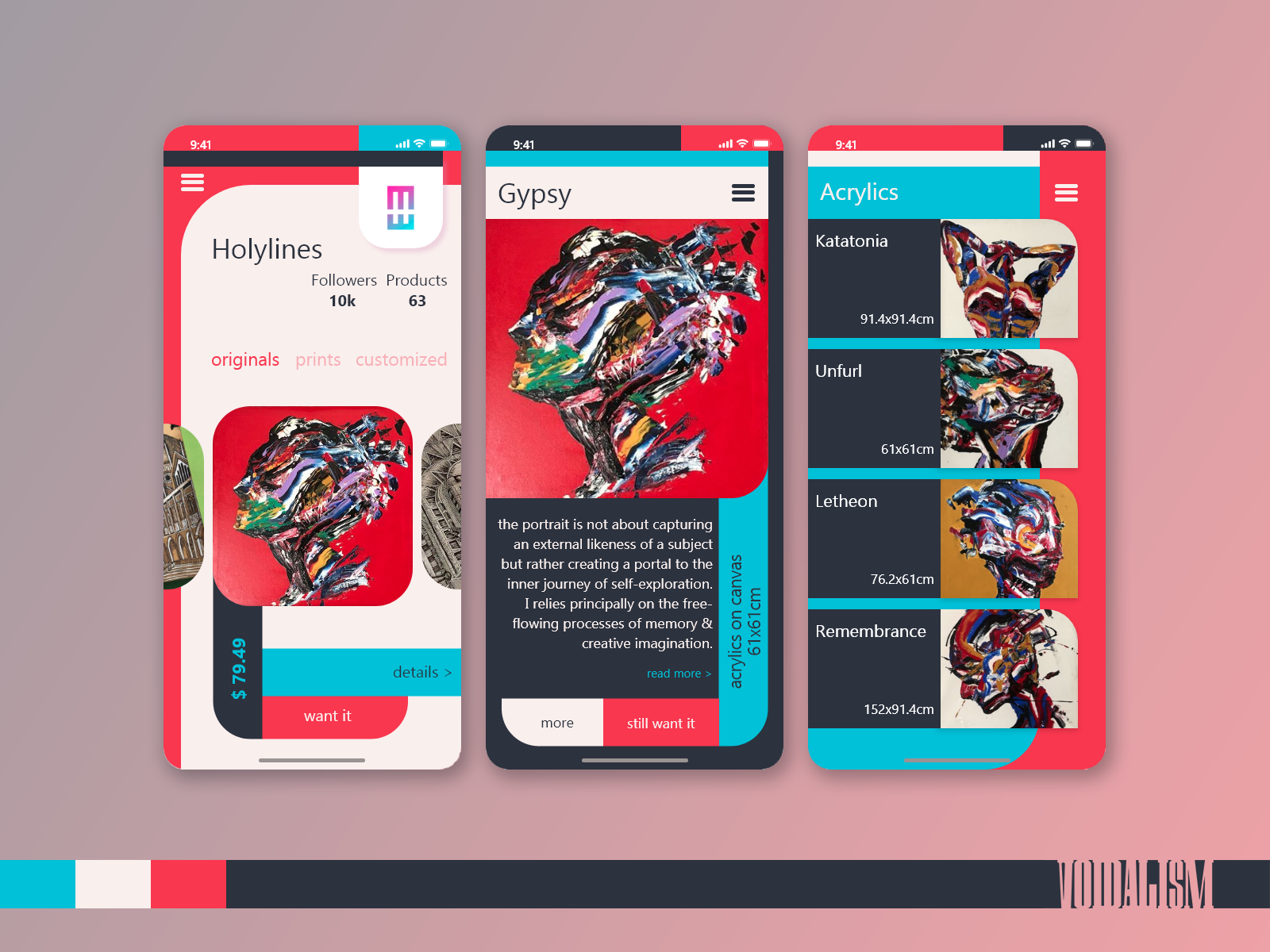 Concept App for buying Art by Voidalism on Dribbble