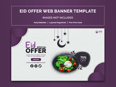 Eid Offer Web banner template
