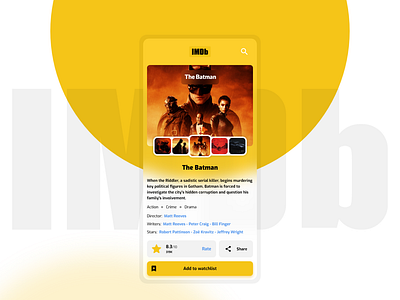 IMDb ui design