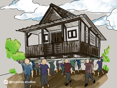Mappalette Bola - Moving House Tradition art artwork design draw illustration