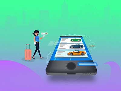 One of the Design for Car Rental Mobile App