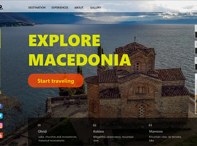 Travel Website - Explore Macedonia ui ux