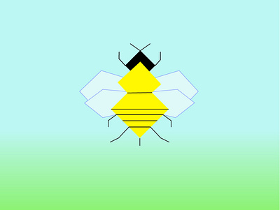 "Probably geometric bee" graphic design