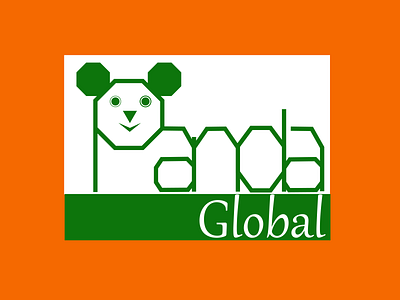 Day 3: Panda Logo - Panda Global-version 1 dailylogochallenge graphic design logo panda global panda logo