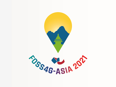 FOSS4G- Asia 2021 bhajumahesh branding design foss4g illustration logo logo design nepali design vector visual identity