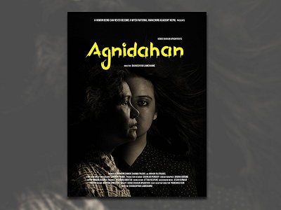 Official Poster 'Agnidahan' creative design design nepali nepali film poster poster poster design publicity design