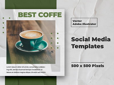 coffe social media design