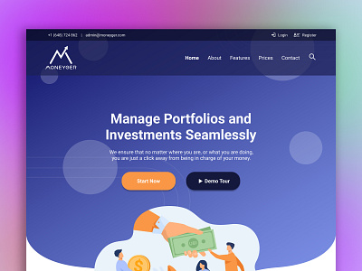 Finance Website Design Landing Page
