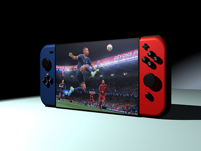 Nintendo Switch 3D Model in Autodesk Maya 3D