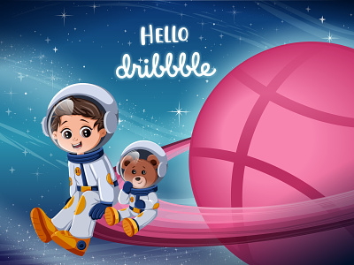 Hello Dribbble ! hellodribbble illustration vector