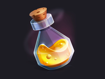 Potion bottle 2d bottle cg game art game icon item potion water yellow