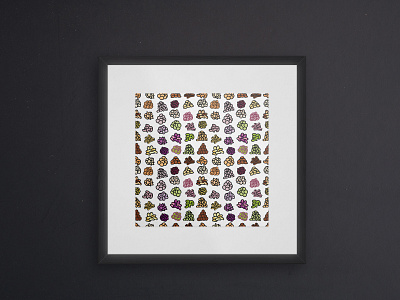 Nutty Nuts Doodle Pattern Art