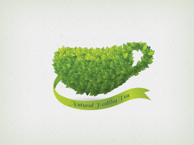 Healthy Tea Update II green health logo design tea