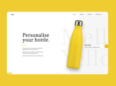 Bottly design minimal typography ui web website