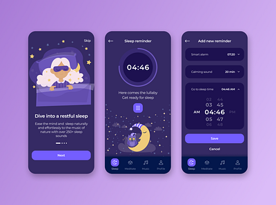 Daily UI 014 - Countdown Timer app countdown timer daily ui healthy sleeping timer ui