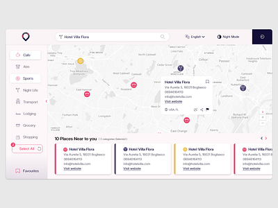 Locations app Dasboard cards cool dashboad dashboard ui location app map ui ui uidesign