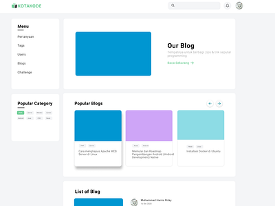 Redesign "Kotakode" | Blog Page