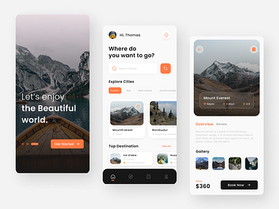 Travel App app application design graphic design holiday mobile mobileapp mobiledesign nature template travel travelapp traveldesign travelling ui uikit ux webdesign