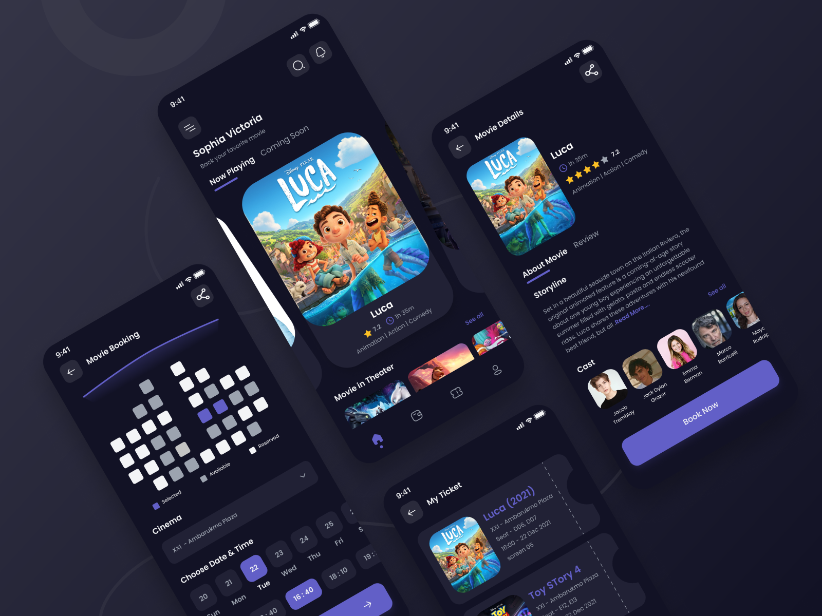 Cinema booking. UI Kit booking Room.