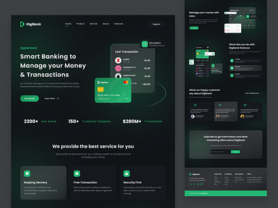 Banking Finance App Landing Page