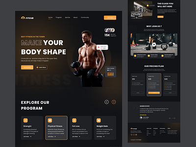 Fitcub - fitness Landing Page