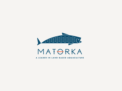 Draft Concept 2 for Matorka aquaculture branding fish iceland logo salmon salmonid