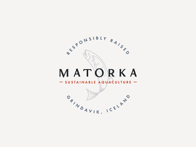 Final Logo for Matorka aquaculture brand identity branding fish food product illustration logo restaurants seal sustainability