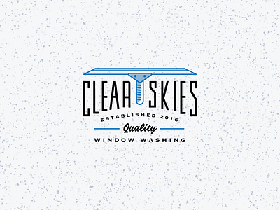 Clear Skies Window Washing Co. branding clear skies cs custom type logo logo design squeegee type challenge type tuesday typography window washing