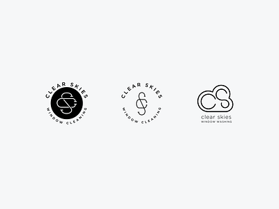 Clear Skies Concepts black branding design line logo logo design process