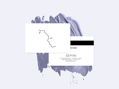 Gemini Gift Card branding card design gift card illustration line