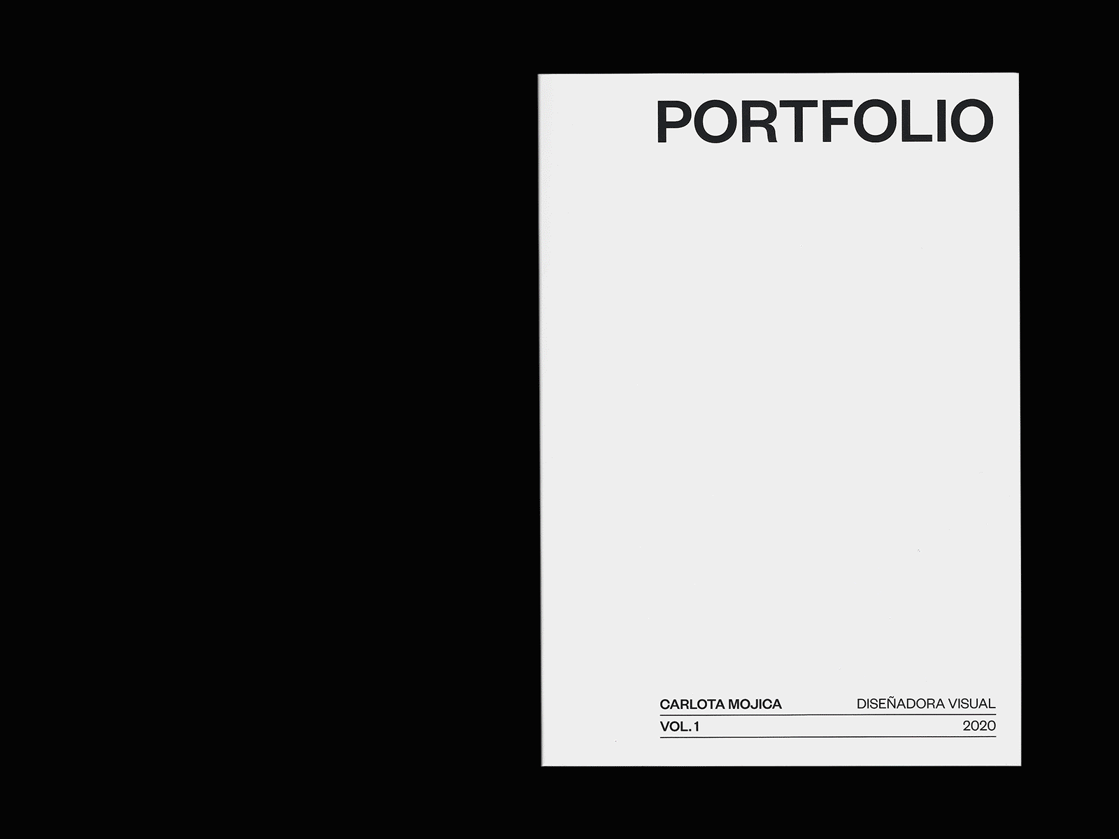 PORTFOLIO VOL. 1 book book cover branding catalog cover design editorial editorial design graphic design minimalist portfolio print print design student visual design works