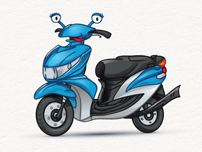 Vector Scooter Character Free ai cartoon character design download free illustration pixtea scooter vector