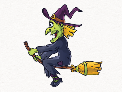 Free Halloween Witch Character by pixaroma on Dribbble