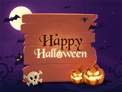 Happy Halloween Illustration Free PSD