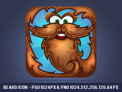 Beard Icon Free PSD