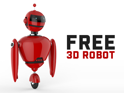 Free 3D Robot 3d cinema4d cyborg download free illustration mech mechanical render robot robotic tech