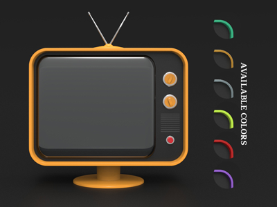 Free 3d Retro Tv 3d broadcasting channel classic film free jpg render retro show television tv