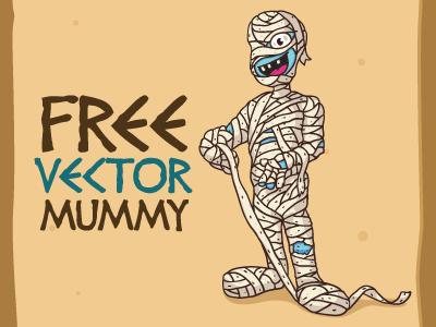 Free vector mummy ai cartoon character egypt eps free halloween illustration monster mummy scary vector