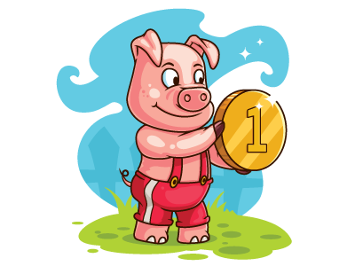 Free Vector Pig Illustration animal cartoon character cute download free freebie illustration mascot money pig vector