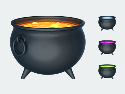 Free Halloween Cauldron Icon 3D