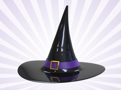 Free Halloween Hat Icon 3d design free halloween hat icon pixaroma render witch