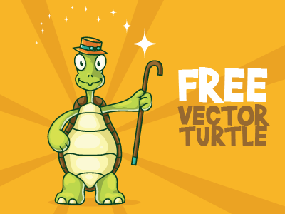 Free Vector Turtle Illustration animal cartoon cute free free turtle character free turtle illustration free vector turtle illustration mascot turtle vector
