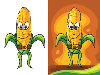Free corn character autumn cartoon character corn free holiday illustration mascot plant smile thanksgiving vector