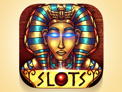 Pharaoh Game Icon app design digital painting egypt game gold icon illustration pharaoh photoshop shiny slots