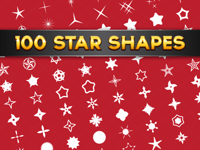 100 Vector Star Shapes